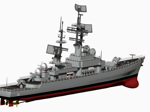 USS Leahy DLG-16 3D 打印模型
