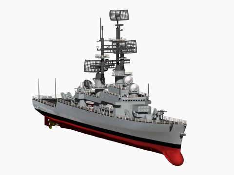 USS Leahy DLG-16 3D 打印模型