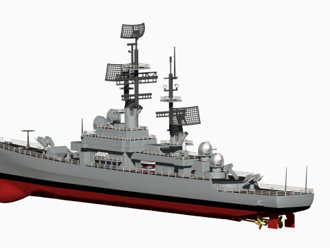 USS Leahy DLG-16 3D 打印模型