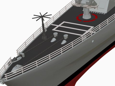 USS Leahy DLG-16 3D 打印模型