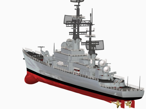 USS Leahy DLG-16 3D 打印模型