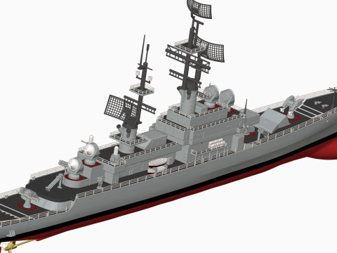 USS Leahy DLG-16 3D 打印模型
