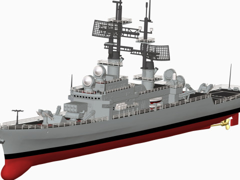 USS Leahy DLG-16 3D 打印模型