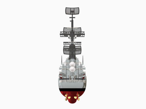 USS Leahy DLG-16 3D 打印模型