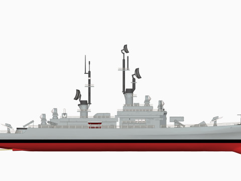 USS Leahy DLG-16 3D 打印模型