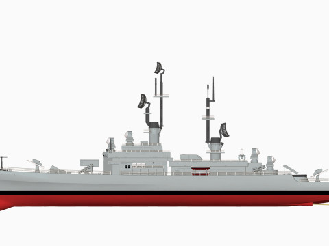 USS Leahy DLG-16 3D 打印模型