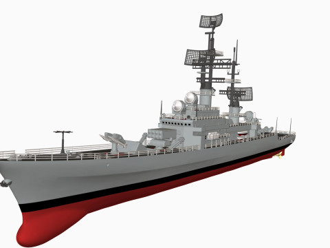USS Leahy DLG-16 3D 打印模型