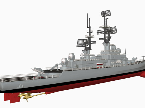 USS Leahy DLG-16 3D 打印模型