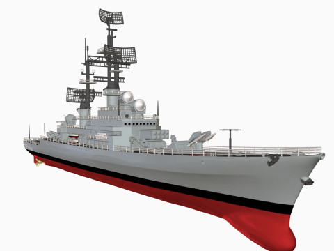 USS Leahy DLG-16 3D 打印模型