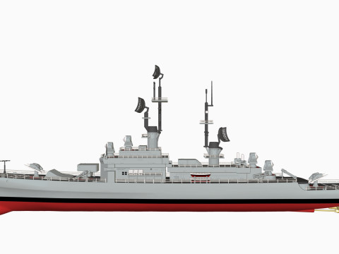 USS Leahy DLG-16 3D 打印模型