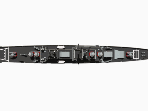 USS Leahy DLG-16 3D 打印模型