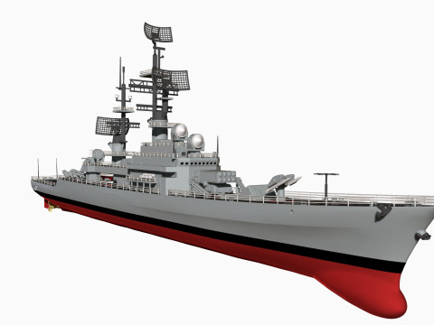USS Leahy DLG-16 3D 打印模型