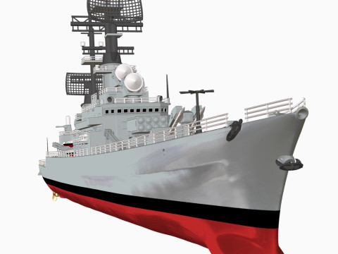 USS Leahy DLG-16 3D 打印模型