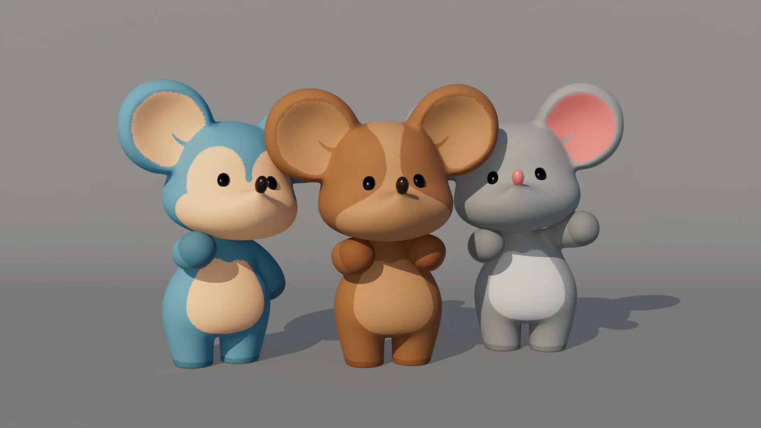 Rigged Cartoon Mouse 3D Model .c4d .max .obj .3ds .fbx .stl .blend