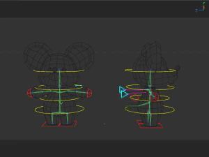 Rigged Cartoon Mouse 3D Model