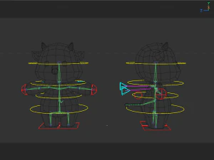 Rigged Cartoon Cow 3D Model