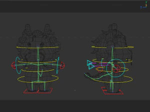 Rigged Cartoon Dragon 3D Model