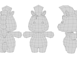 Rigged Cartoon Horse 3D Model