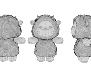 Rigged Cartoon Sheep 3D Model