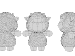 Rigged Cartoon Sheep 3D Модель