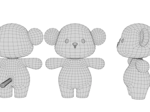 Rigged Cartoon Monkey 3Dモデル