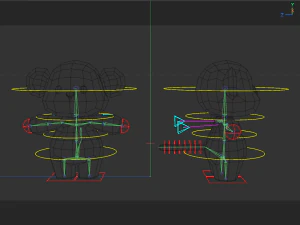 Rigged Cartoon Monkey 3D Model
