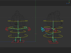 Rigged Cartoon Chicken 3D Model