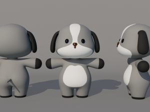Rigged Cartoon Dog Modelo 3D