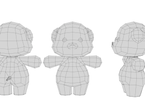 Rigged Cartoon Pig Modelo 3D