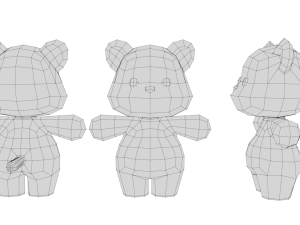 Rigged Cartoon Leopard 3D Model