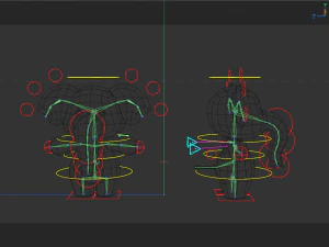 Rigged Cartoon Elephant 3D Model