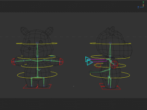 Rigged Cartoon Hippo 3D Model