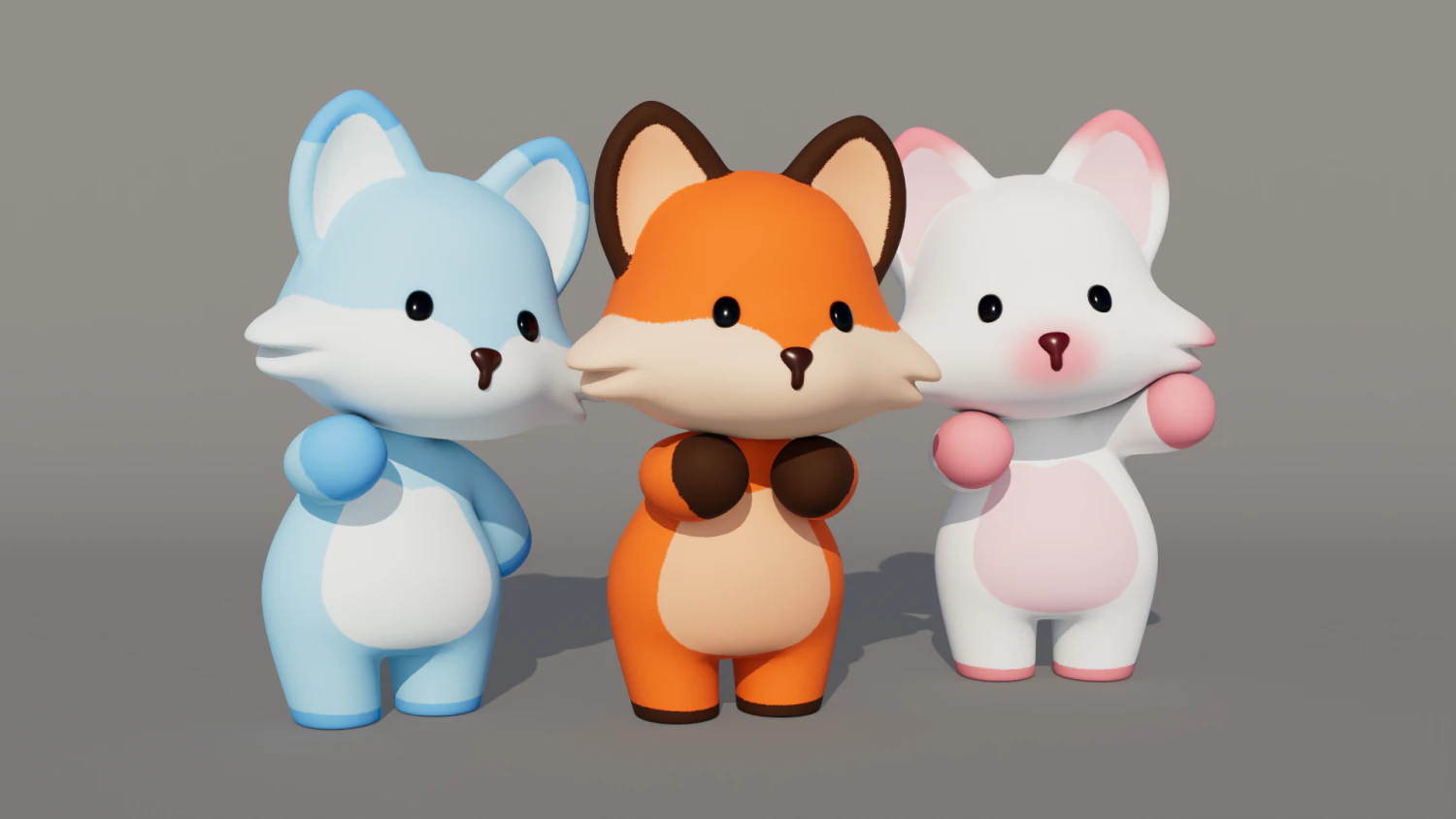Rigged Cartoon Fox 3D Model .c4d .max .obj .3ds .fbx .stl .blend
