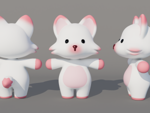 Rigged Cartoon Fox 3D Модель