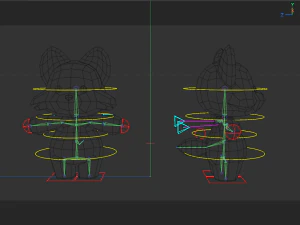 Rigged Cartoon Fox 3D Model
