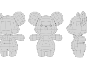 Rigged Cartoon Koala 3D 模型