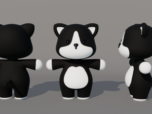 Rigged Cartoon Cat 3D-Modell