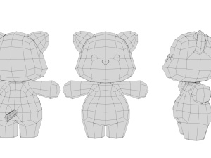 Rigged Cartoon Cat 3D-Modell