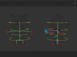 Rigged Cartoon Rhinoceros Modello 3D