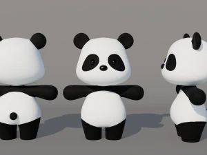 Rigged Cartoon Bear 3D Model