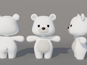 Rigged Cartoon Bear 3Dモデル