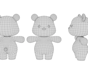 Rigged Cartoon Bear 3Dモデル