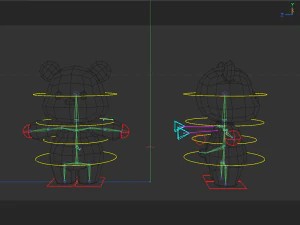 Rigged Cartoon Bear 3D Model