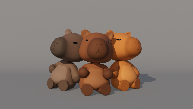 Rigged Cartoon Capybara 3D Model .c4d .max .obj .3ds .fbx .stl .blend 