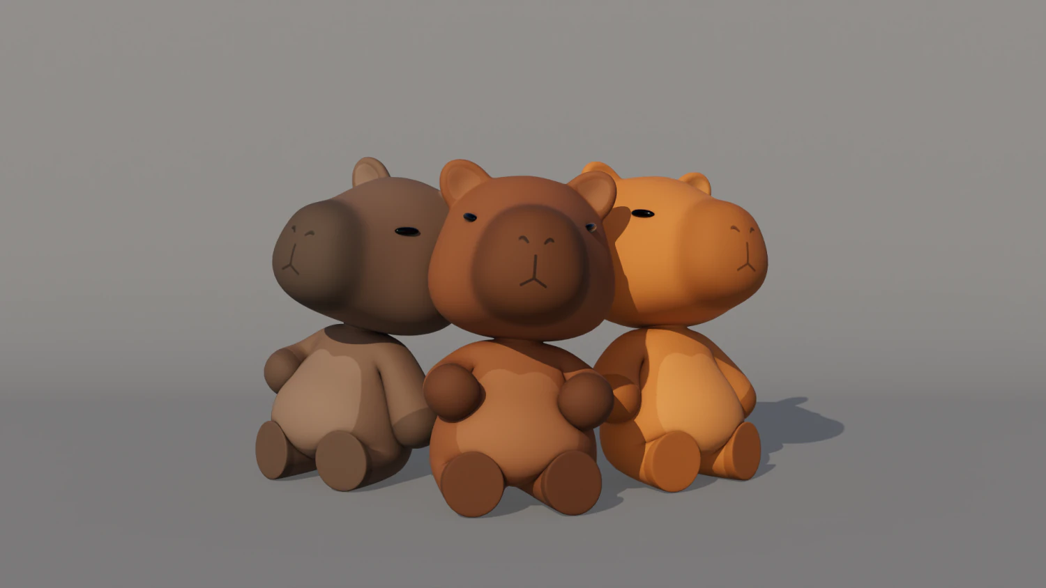 Rigged Cartoon Capybara 3D Model .c4d .max .obj .3ds .fbx .stl .blend 