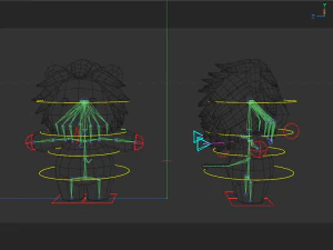 Rigged Cartoon Lion 3D Model