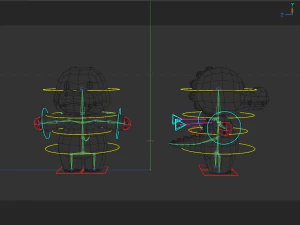 Rigged Cartoon Crocodile 3D Model