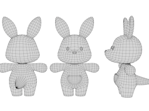 Rigged Cartoon Kangaroo 3D 모델