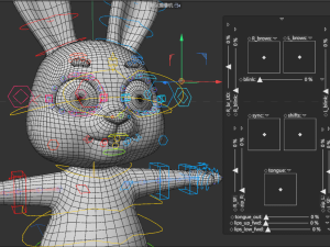 Rigged Cartoon Rabbit Modelo 3D