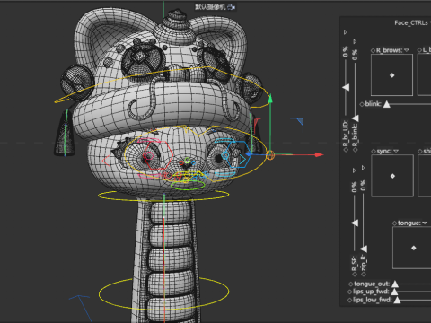 Rigged Cartoon Snake Modèle 3D